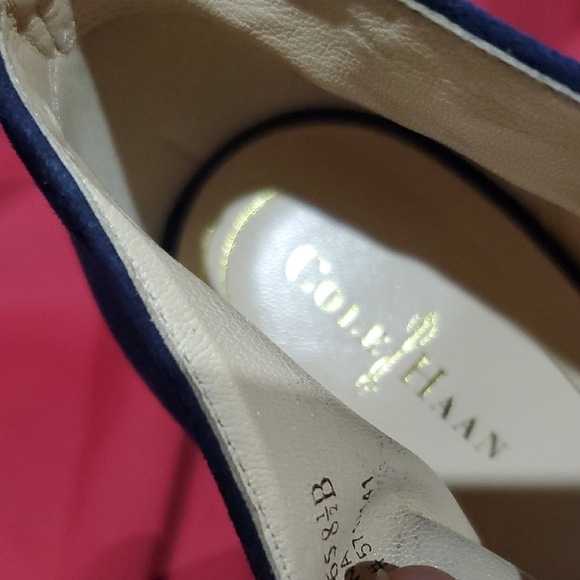 Cole Haan Blue Suede Heeled Boots with Lace-Up Detail - Picture 2 of 11